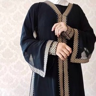HITAM Muslim Dress abaya Black Robe Saudi Arabia syari asdf couple | baju muslim abaya gamIs hitam A