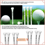 TOPBEAUTYMY 100pcs Golf Wood Tees, Wooden Digital Scale White Striped Golf Tee, Durable 69/83mm Golf