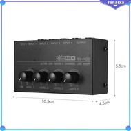 [Ranarxa] Gazechimp 4 Channel Audio Mixer Portable Stereo Mixer for Bass Bars Outdoor