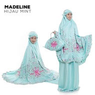 HIJAU Cheap Promo Adult Mukena Satin Madeline Mint Green Cool Material Anti-Hot M0O6