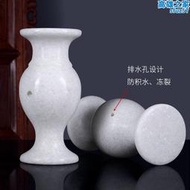 天然青石漢白玉石頭燭臺供桌插花供香爐石瓶子花瓶一對大理石材