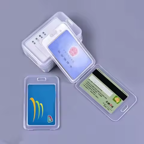 Women Men Plastic Transparent Card Cover Case Business Credit Cards Bank ID Card Sleeve Student Bus