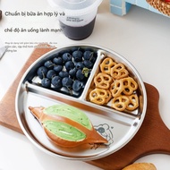 211 304 Stainless Steel Divided Plates – Weight Loss Diet Tray for Children & Adults, Convenient 3 C
