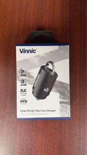 Vinnic 30w PD QC Mini Car Charger 車充