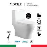 Mocha Water Closet MWC7601RL S Trap One Piece wc Toilet Bowl/ Jamban Tandas Rimless Design / 马桶