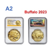 US 2024 1OZ Buffalo Coin Copy Gold Coin Liberty Coin With Case High Quality Gift Collectibles