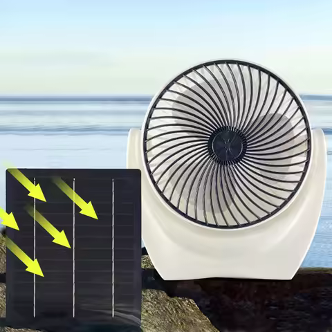 Solar Panel Fan Portable Solar Fan with USB Solar Powered Camping Fan Solar Charger Desk Fan for Out