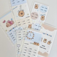 A a6 Money Bag Cash Storage Cute Card Pibara Fun Coloring Cash Loose-leaf Storage a6 Ring Book Punch