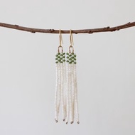 串珠耳飾_棋盤或綠豆糕/beading earing