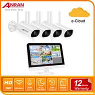 CCTV Security System 3/5MP CCTV Set Package 4 ANRAN Camera With NVR Monitor and IP Cameras CCTV Came