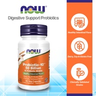 NOW Supplements, Probiotic-10™, 50 Billion, with 10 Probiotic Strains, Strain Verified, 50 Veg Capsu