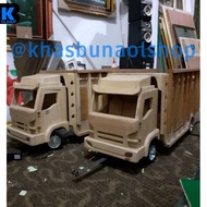 miniatur truk kayu jumbo full kayu super kuat