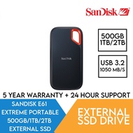 E61แบบพกพา SanDisk Extreme V2 500GB/1 Tb/ 2TB/4TB/6TB/หน่วยความจำภายนอก SSD USB SDSSDE61-1T00ไดรฟ์3.