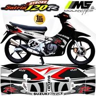 Decal Sticker Striping Variasi Motif Ori Satria R 120 Lumba /Satria R 2Tak Kotak /Suzuki Satria Ru 1