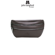 JOHN LANGFORD Men's Waist Bag / Synthetic Leather / Black Brown / JLY226P1P2