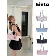 Korean Niche Rivet Bag hieta Punk Style Tote Bag Fashion Motorcycle Bag Large Capacity Shoulder Mess