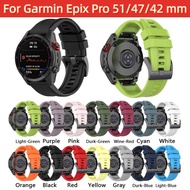 For Garmin Epix Pro 51mm 42mm 47mm Quick Fit soild color watch strap replace wrist strap
