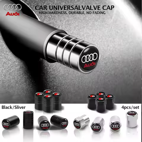 4pcs Metal Car Wheel Tire Valve Cap Protection Cover for Audi Q3 Q4 Q5 Q6 Q7 B8 B6 C6 8p B7 C5 A3 A4