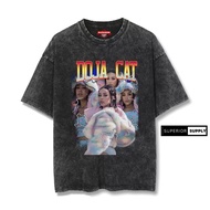 SUPERIOR Kaos Doja Cat Oversize washed tshirt Oversized Stonewash slimfit Long Kaos band Doja Cat-11