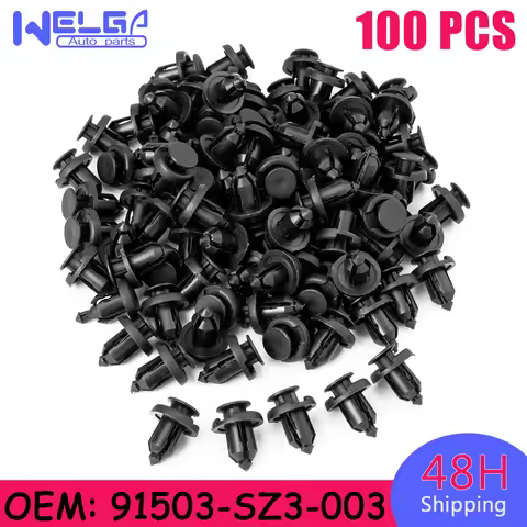 100Pcs/lot Car Hood Engine Bay Under Tray Shield Wheel Arch Lining Clips 91503-SZ3-003 91503-S7A-003