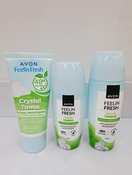 AVON  FEELIN FRESH CRYSTAL TAWAS ROLL ON AND DEODORANT CREAM