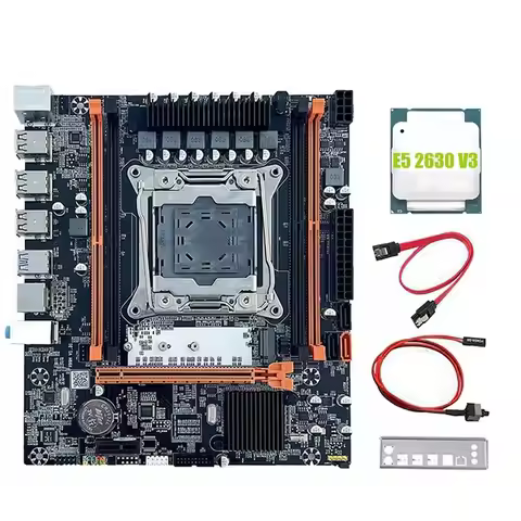 E5 2630 V3 X99H Desktop Motherboard+ CPU B85 LGA2011-3 4X DDR4 REG ECC RAM Slots M. 2 PCIE SATA3.0 X