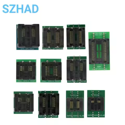 Burning Socket SOP814/16/18/20/24/28 to DIP 150/200/208/300 mil Wide Narrow Chip Programmer Adapter 