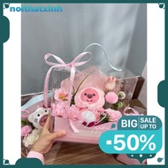 (LIGHT INCLUDED) WAX FLOWER BOX - SUPER BEAUTIFUL COVER WAX FLOWER BASKET GIFT FOR HOLIDAY March 8 F