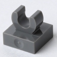 [1 Pc] LEGO Piece 1x1 Dark Gray with Clip Ring Top ID 6071226 15712