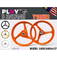 PLAY 3 BATANG ENKAI SPORT RIM SET Y15 Y16 RS150 RSX LC135 Y125Z 125ZR ORANGE GOLD BLACK WHITE
