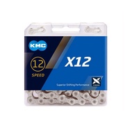 KMC X12 Chain 12 Speed Chain 12speed Twelve Speed Chain (Silver) Bicycle Bicycle 126 Mesh