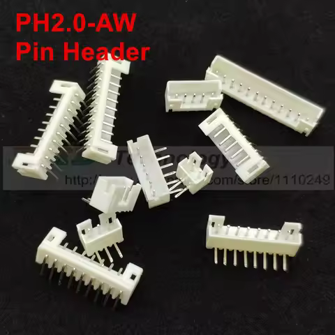 50pcs/lot PH2.0-AW 2 - 12P PH2.0 2 mm right angle PIN header connector 2.0 mm 2 - 12 pin pins free s