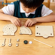 Koolsoo Ancient Timer Wooden Sundial Clock Model DIY Assembly Science Learning Toy Educational Proje