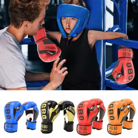 1 Pair Children Boxing Gloves Punching Training Gloves Workout Fighting Exercise Mitts Kids Wrestlin