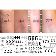 Fine Minimalist Font, Gothic Bold Font, Angel Number Themed Temporary Tattoos,Herbal Waterproof Temp