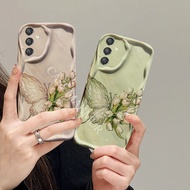 Case Samsung A55 A54 A35 A34 A25 A24 A15 A14 A05s M14 M34 M54 Casing Motif Bun9a Biterf1y Wave