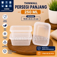 Plastic Lunch Box 250 ML Thinwall/ 250ml Food container + Lid