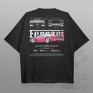 Ready Stock COD,Cars and Clo - Regular Fit Black - Ferrari F40 Blueprint T-Shirt - F40 Red S S-5XL