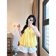 Puffed Shirt Sleeveless Hot trend simple and gentle abisatnach514_p3k5