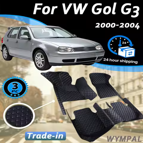 Luxury Car Floor Mat For VW Gol G3 2000 2001 2002 2003 2004 4 Doors Diamond Leather Luxury Woman Foo