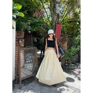 Dahlia Dahlia Dahlia | Billy Skirt | Long flared light yellow dress