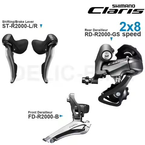 SHIMANO CLARIS R2000 2x8 Speed Groupset Shifter and Rear/Front Derailleur for road bicycle Original