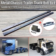 Chassis RC Truck trailer rail Set 1/14 8x8 8x4 length 525mm metal stainless steel metal