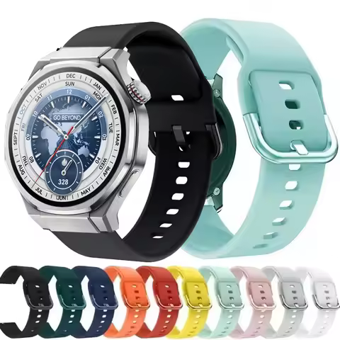 20mm 22mm Silicone Strap For Honor Watch 6Plus Sport Bracelet For Honor Watch 4 5Pro/5 Ultra/ES/GS5 