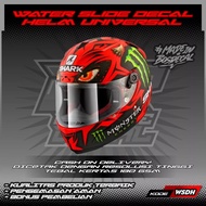 WATER SLIDE DECAL HELMET UNIVERSAL SHARK RACE MOTIF PRO LORENZO DIABLO | WATER SLIDE DECAL
