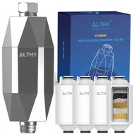 ALTHY Vitamin C Revitalizing Shower Head Water Filter Reduces Chlorine, Fluoride, Heavy Metal & Soft
