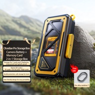 Llano SN011 Obsidian Pro 2-in-1 Camera Battery & Memory Card Storage Box – Holds 7 Cards (SD/TF/CFe-