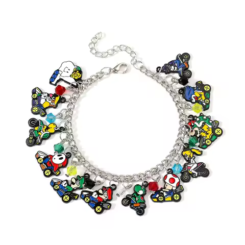 Super Mario Bros Bracelet for Friends, Perimeter, Mario Kart Bangle, Birthday Party Jewelry Gifts