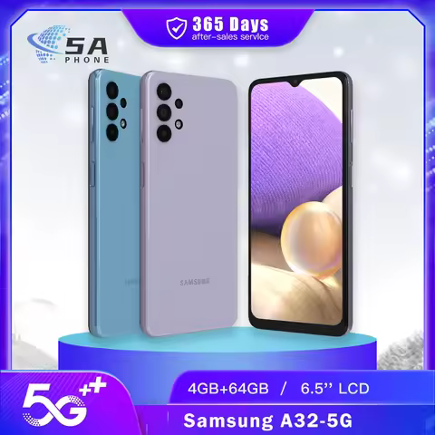 Original Samsung Galaxy A32 A326U A326K 5G Mobile Phone 6.5" 4GB RAM 64/128GB ROM 48MP+13MP CellPhon