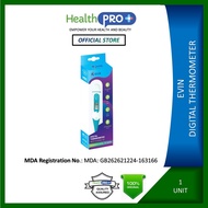 Evin Digital Thermometer with Flexible Tip | For Oral, Axillary & Rectal